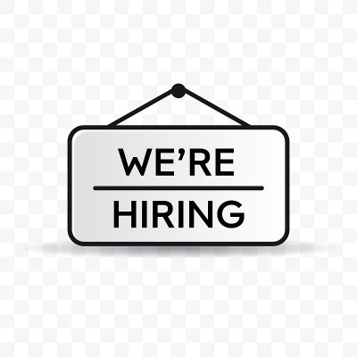 We're hiring icon vector illustration on transpare