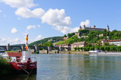Marienberg堡垒和老主桥，Würzburg，德国