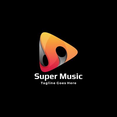 矢量插图超级音乐梯度彩色风格。