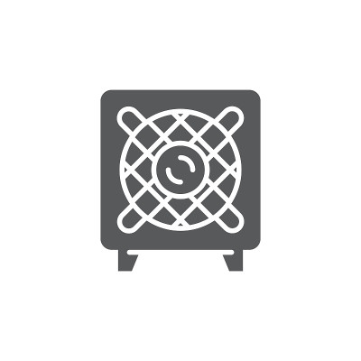 便携式音乐扬声器矢量图标符号孤立的白色背景