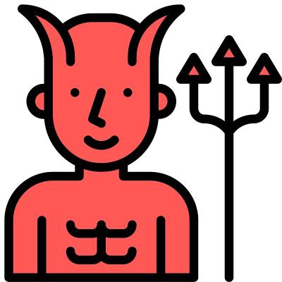魔鬼服装偶像，万圣节化装舞会
