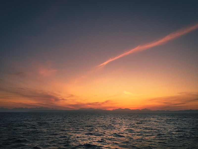 埃及红海上的日落