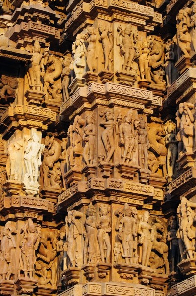 雕塑，Khajuraho，中央邦