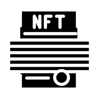 智能非功能性合同字形图标矢量插图