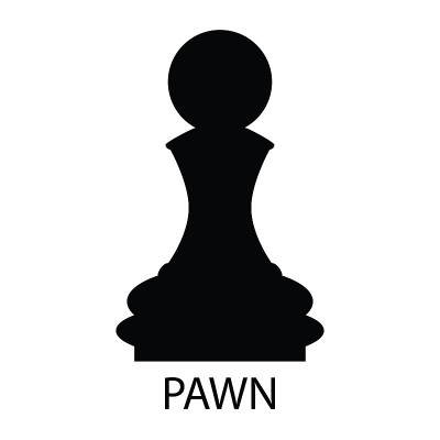 A chess piece is a Pawn. Silhouette of a chess pie