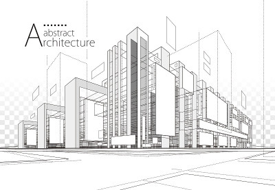 建筑抽象画。