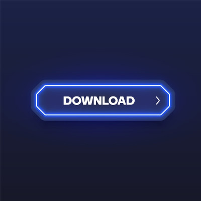 Colorful shining neon button, vector illustration
