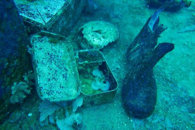 Famous wreck ship Fujikawa maru in Truk lagoon
