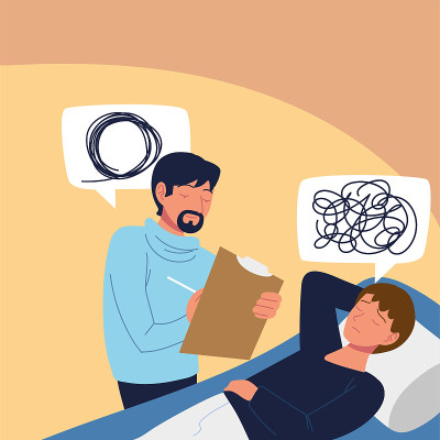 心理学家男病人
