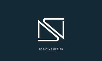NS或SN字母表字母豪华标志矢量设计