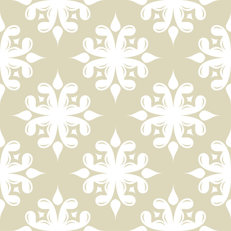 Floral seamless pattern. White design on olive gre