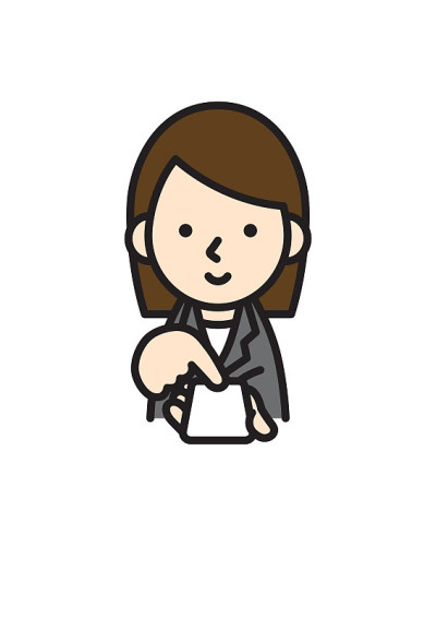 穿着西装工作的年轻女子