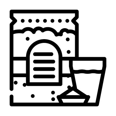 燕麦和牛奶麸质免费线图标矢量插图