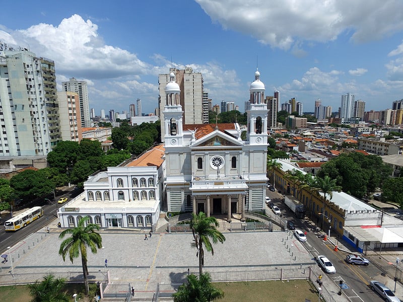 鸟瞰图Nossa Senhora Nazare大教堂在贝伦杜帕拉，巴西