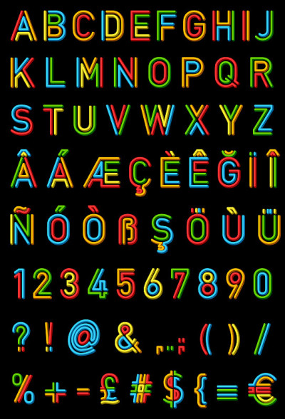 字母数字矢量