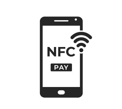 移动支付图标。Nfc, paypass和移动无线连接符号