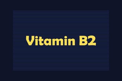 维生素B2字体文本向量设计。