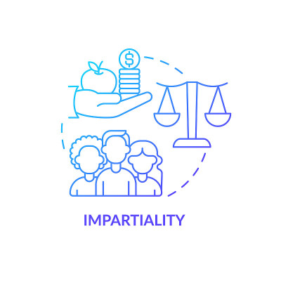公正性和社会关系概念图标。