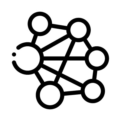 网格混乱图标矢量轮廓插图