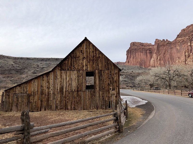 国会礁国家公园的Fruita Barn