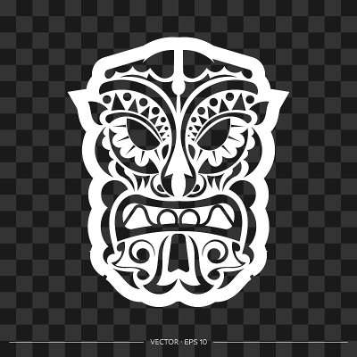 维京人的脸由图案制成。战士的脸或面具的轮廓用于t恤和印花。
