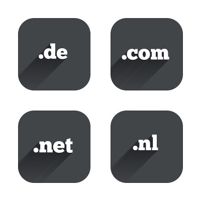 顶级域名的迹象。De, Com, Net和Nl。