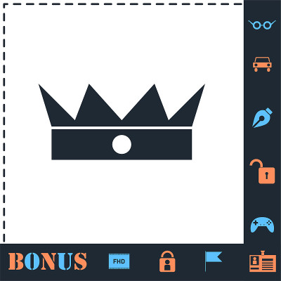 Crown icon flat