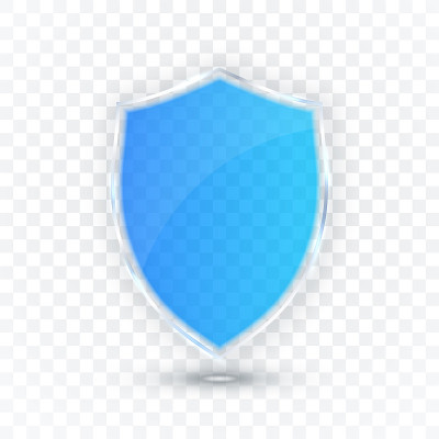 Transparent Shield. Safety Glass Badge Icon. Priva