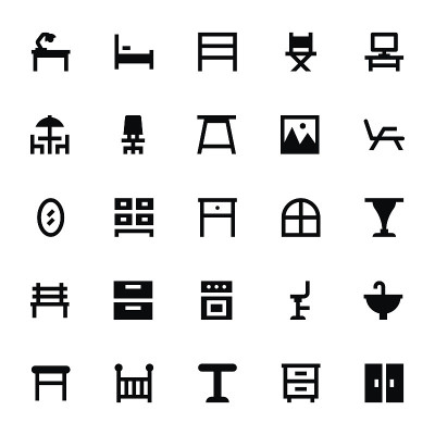 家具矢量图标2