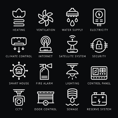 设置房子系统的线条图标