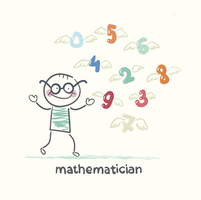数学家站在飞人旁边