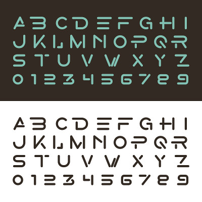 字母字体和数字