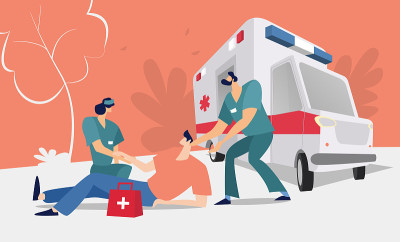 医疗保健提供者在紧急情况下提供援助。