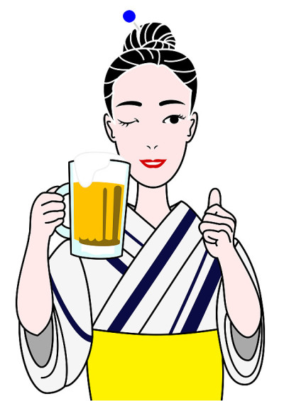 浴田的漂亮女人，拿着啤酒杯