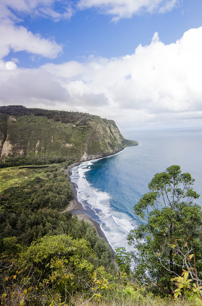 Waipiʻo山谷在大岛，夏威夷