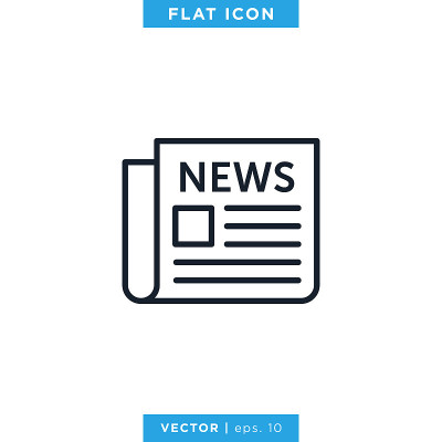 Newspaper Icon Vector Illustration Design Template