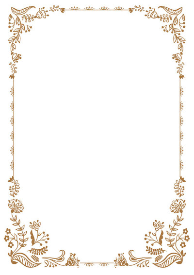 Calligraphic frame and page decoration. Vector ill