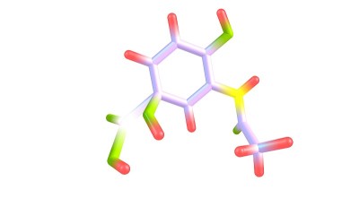 乙酰甲酚分子结构孤立于白色