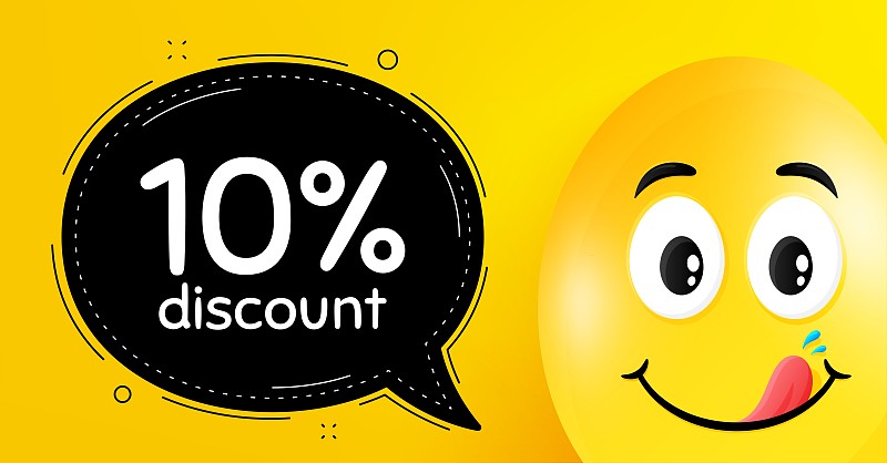 10% Discount. Sale offer price sign. Vector