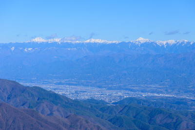 从日本的ena山看日本的阿尔卑斯山