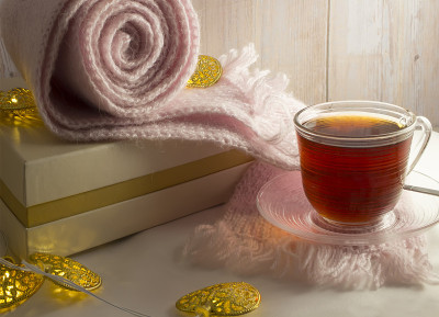 围巾配一杯茶