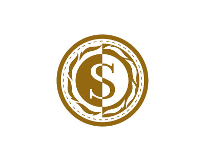 豪华黄金书法S字母矢量设计。