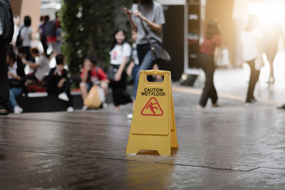 地面潮湿警告标志