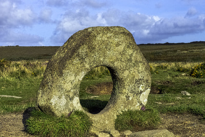 Men-an-Tol known as Men an Toll or Crick Stone - s