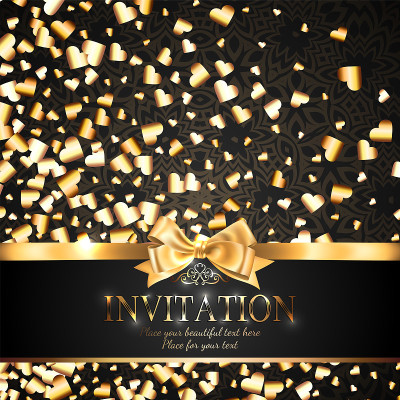 Gorgeous and shiny invitation card or banner with 