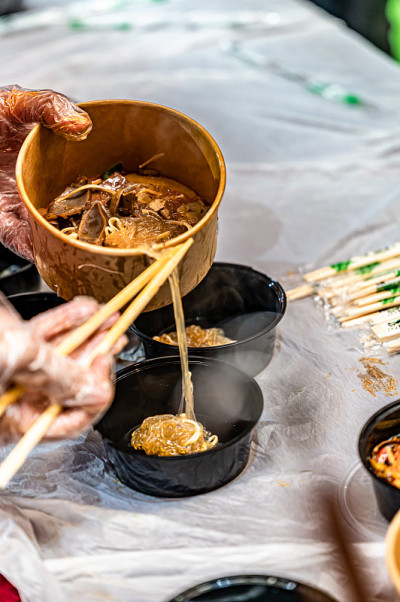 现场制作美食粉丝