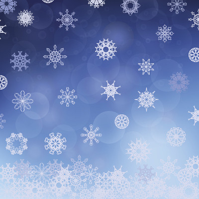 冬季雪花蓝色图案