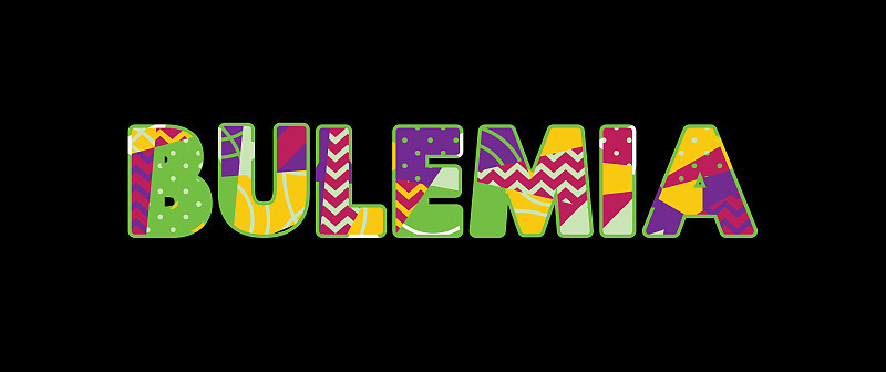 Bulemia概念字艺术插图