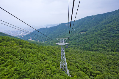 韩国大邱市Apsan公园的索道
