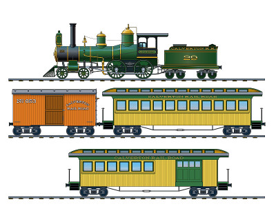 19世纪60年代的蒸汽机车